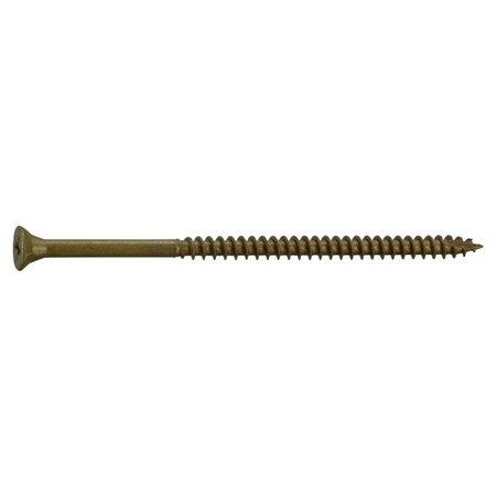 Deck Screw, #10 x 4 in, Steel, Flat Head, Phillips Drive, 152 PK